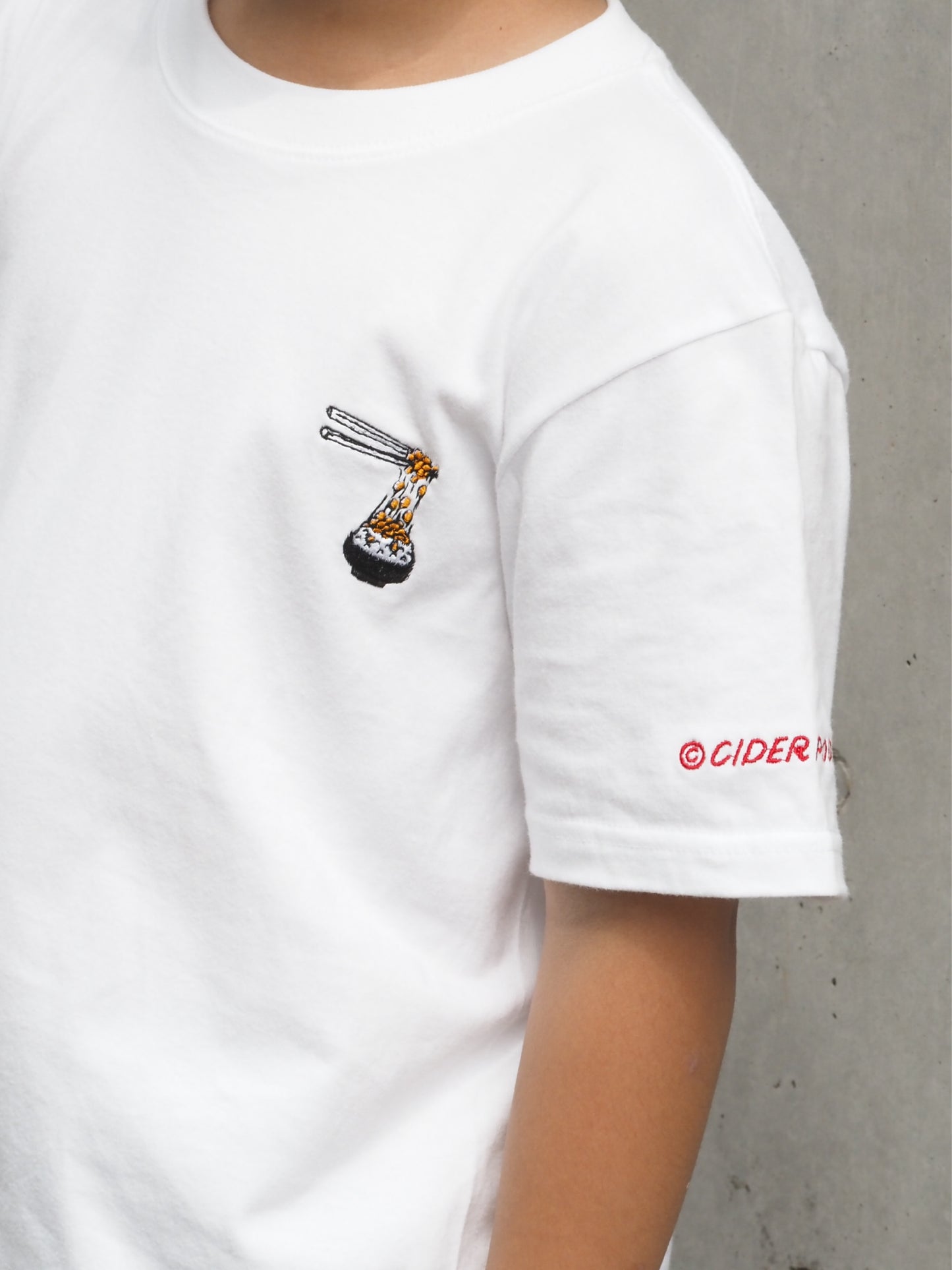 【先行限定販売中】Never give up half tee / white キッズ